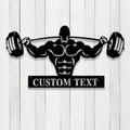 Powerlifting Personalized Lights Metal Wall Decor, Powerlifting Custom Monogram Wall Decor, Gym Metal Signs, gifts for men, husband, dad, papa, grandpa, father day sign