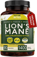 Lions Mane Mushroom Complex [100% Pure Extracts] Lion’s Mane, Reishi, Chaga, Maitake & Shiitake Powder for Nootropic Brain Support, Immune Health, Memory, Mood Boost and Focus