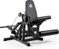 LIONSCOOL Leg Extension and Curl Machine V4.0, 1100lbs Capacity Adjustable Seated Leg Extension, Lying Leg Curl Bench, Cable Operated 2” Plate Loadable Lower Body Exercise Equipment for Home Gym