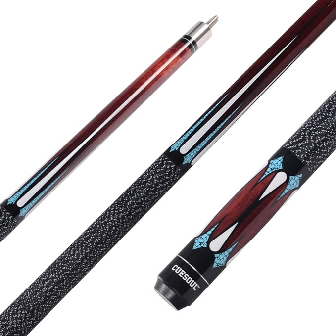 CUESOUL House Bar Pool Cue Sticks,Two Cue Sticks + 2x2 Pool Cue Case Hard