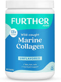 Further Food Unflavored Marine Collagen Peptides Powder, Wild Caught, Sustainable, Type 1 & 3 Collagen, Gut + Joint Support, Hair, Skin, Nails, Sugar-Free 5.93 oz