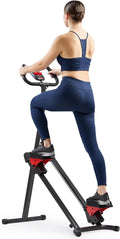 Sunny Health & Fitness Stair Stepper w/Handlebar, Extended Step Range Climber Machine for Legs, Core and Glute Workouts, Connection with Free SunnyFit App