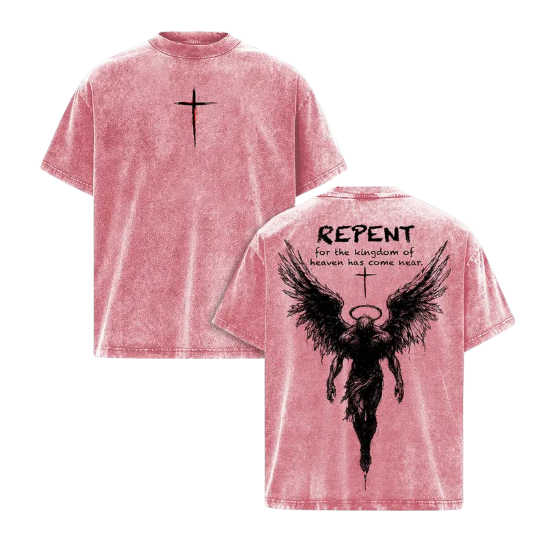 Repent Vintage Washed Oversized Christian T-Shirt