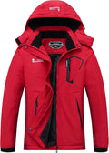 MOERDENG Women's Waterproof Ski Jacket Warm Winter Snow Coat Mountain Windbreaker Hooded Raincoat Jacket