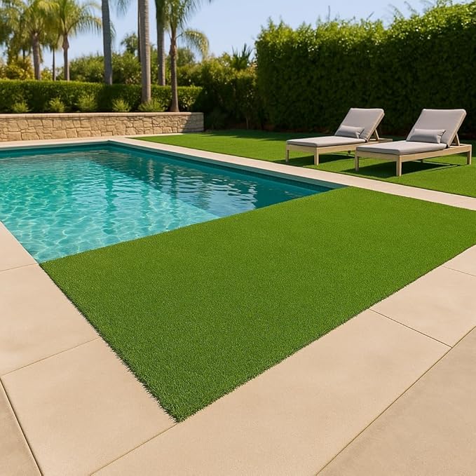 Ottomanson Artificial Turf Golf Hitting Mat 3' x 6'6" Indoor/Outdoor Waterproof Synthetic Fake Grass for Putting Practice Baseball Football Sports Gym Backyard, Custom Size 2' up to 30'