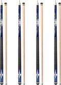 GSE Games & Sports Expert 58" 2-Piece Canadian Maple Hardwood Billiard Pool Cue Sticks for Men/Women, House or Commercial/Bar Use (Several Colors, Weight 18oz, 19oz, 20oz, 21oz Available)
