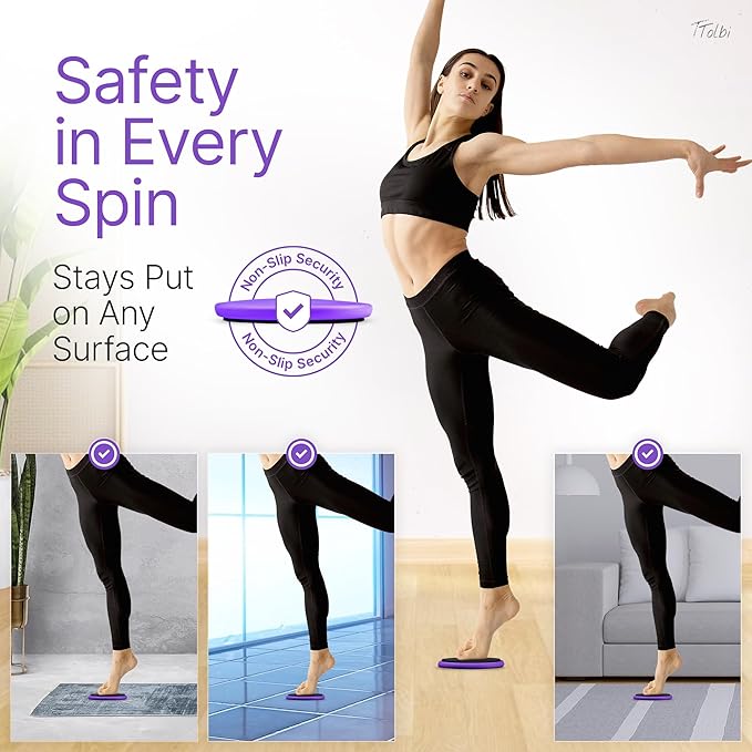 Premium Turning Boards for Dancers – Improve Pirouette Technique & Balance, Ideal Turn Board for Ballet, Dancing & Figure Ice Skating, Portable Spin Disc for Dance & Spinner Disk Training Equipment
