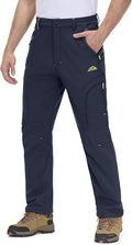 MAGCOMSEN Snow Pants for Men Water Resistant Fleece Lined 5 Zipper Pockets Winter Snowboard Hiking Insulated Ski Pants