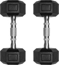 RitFit 5-650 LBS PVC Encased Hex Dumbbell Sets with Optional Rack for Home Gym, Hand weight with Chrome Handle for Strength Training, Workouts