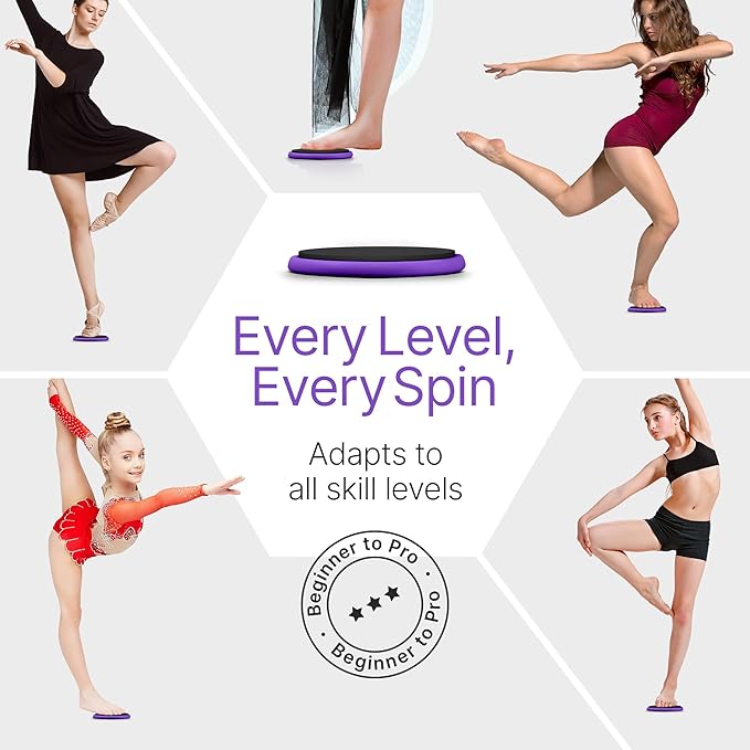 Premium Turning Boards for Dancers – Improve Pirouette Technique & Balance, Ideal Turn Board for Ballet, Dancing & Figure Ice Skating, Portable Spin Disc for Dance & Spinner Disk Training Equipment