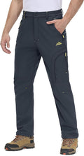 MAGCOMSEN Snow Pants for Men Water Resistant Fleece Lined 5 Zipper Pockets Winter Snowboard Hiking Insulated Ski Pants