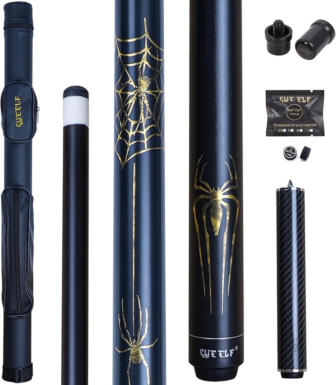 Pool Cue Stick Spider Professional Billiard Pool Cue Stick Low Deflection Pool Stick with Case
