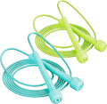 2 Pack Jump Rope for Fitness, Speed Rope Skipping Rope for Men, Kids and Women, Jumping Rope for Workout, Tangle-Free PVC Long Jump Rope Set, Adjustable Exercise Jumping Rope Boxing for Adult