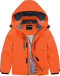 Pursky Boy's Waterproof Ski Jacket Kids Winter Snow Coats Fleece Raincoats Parka