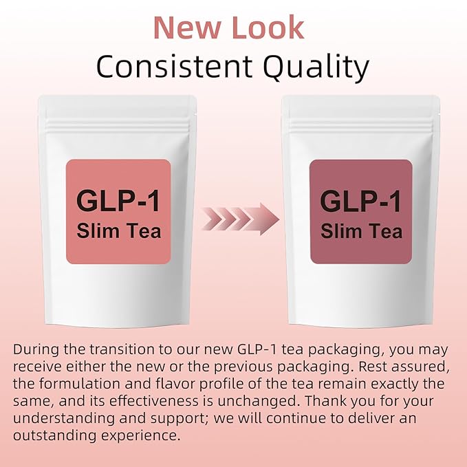 GLP-1 Herbal Tea，7 Precious Ingredients Formula to Complement Balanced Eating Habits, Yerba Mate, Cinnamon, Gardenia & More, No Sugar or Artificial Additives–30 Tea Bags (1 Pack)