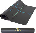 Eco Balance Yoga Mat with Carry Strap – Superior Grip, Non-Slip, Durable & Lightweight, Eco-friendly Natural Rubber Mat with Alignment Lines, 4mm Thick mat for Ultimate Comfort
