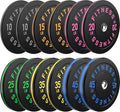 2 Inch Bumper Plates，10-500lbs，Barbell Rubber Olympic Weight Plates Set for Home Gym, Strength Training & Weight Lifting, Multiple Options Colors