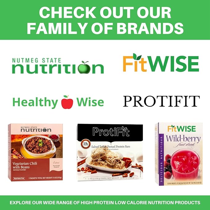 PROTIFIT - High Protein Wafer Bar, 15g Protein, Low Calorie, Low Carb, Low Fat, Trans Fat Free, Cholesterol Free, Ideal Protein Compatible, 5 Servings Per Box (Vanilla)
