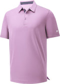 Mens Polo Shirts Short Casual Solid Stylish Dry Fit Performance Designed Collared Golf Polo Shirts for Men