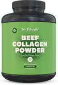 Zen Principle Grass-Fed Agglomerated Collagen Peptides 5 lb. Anti-Aging Hydrolyzed Protein Powder for Healthy Hair, Skin & Joints. Paleo and Keto Friendly, GMO and Gluten Free, Pasture-Raised Bovine.