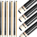 AKLOT Pool Cues,Set of 4 Pool 58" Cue Sticks Canadian Maple Wood Cue Stick for Professional Billiard Players 18 19 20 21 oz