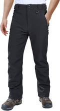 Outdoor Ventures Men's Lite Waterproof Windproof Fleece Lined Warm Hiking Ski Snow Pants Expandable-Waist