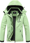 MOERDENG Women's Waterproof Ski Jacket Warm Winter Coat Outdoor Windbreaker Hiking Snowboarding Jacket