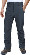 Outdoor Ventures Men's Lite Waterproof Windproof Fleece Lined Warm Hiking Ski Snow Pants Expandable-Waist
