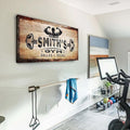TAILORED CANVASES Personalized Gym Sign Wall Art Decor - Motivational Canvas for Home, Workout Room, Garage, Fitness Center - Inspirational Posters With Name on Rustic Copper, 60x30in