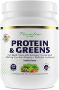 Paradise Herbs ORAC Energy Proteins & Greens Powder, Antioxidant Power of 24 Servings of Fruits & Vegetables in 1 Scoop + 20g Protein, Vanilla, 14 Servings