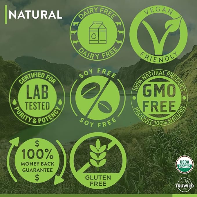 TruWild Greens Superfood Cucumber Powder, with 22+ Greens & Anti-Oxidants, Delicious Green Juice Powder, Natural Immune, Stress, Digestion Support, 30 Servings Per Tub (Cucumber Mint)