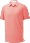 Mens Polo Shirts Short Casual Solid Stylish Dry Fit Performance Designed Collared Golf Polo Shirts for Men