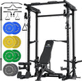 MAJOR FITNESS Drone3 Power Rack, Multi-Function Home Gym Squat Rack with Pull-Up Bar, Cable Crossover & J-Hooks, Heavy-Duty Steel Frame for Maximum Stability & Strength Training