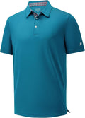 Mens Polo Shirts Short Casual Solid Stylish Dry Fit Performance Designed Collared Golf Polo Shirts for Men