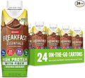 Carnation Breakfast Essentials High Protein with Fiber Ready-to-Drink, 8 FL OZ Carton, Rich Milk Chocolate (Pack of 24)