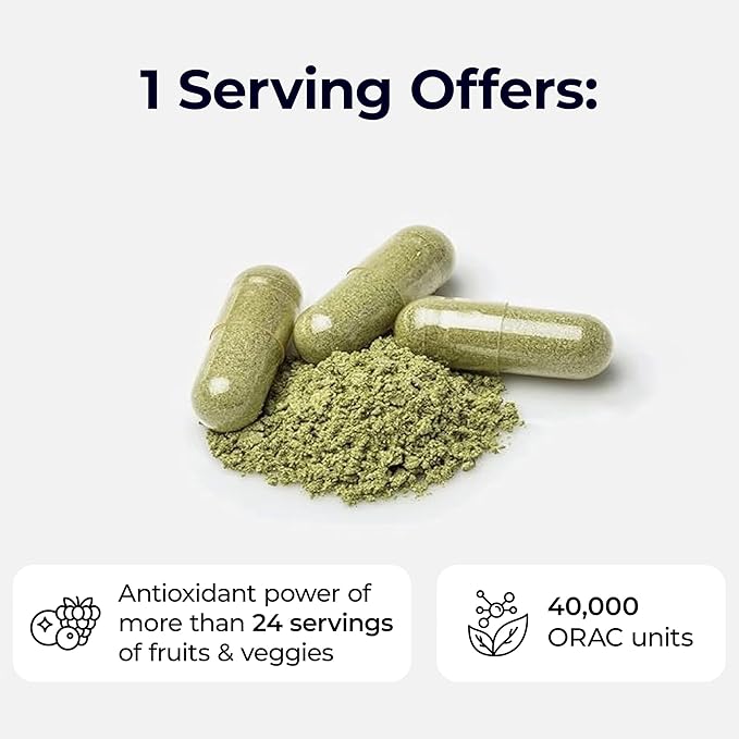 Paradise Herbs, ORAC Energy, Superfood Capsules, Includes Over 42 Organic & Wild-Crafted Ingredients, Probiotics & Enzymes, 120