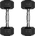 RitFit 5-650 LBS PVC Encased Hex Dumbbell Sets with Optional Rack for Home Gym, Hand weight with Chrome Handle for Strength Training, Workouts