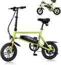 Winado Electric Bike for Adults, 14" Folding Electric Bicycle 450W Motor with Dual Disc Brakes, Max Range 25Miles(Pedal-Assist) & Speed 15.5MPH, Foldable Commuter City Ebike for Adults/Teens