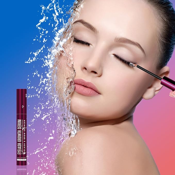 Lash Serum, Eyelash Growth Serum - 5ML Nourishing Formula for Longer, Thicker Eyebrow Lashes Brows | Effective Lash Enhancer, Strengthens Conditions (0.17 FL.OZ)
