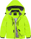Pursky Boy's Waterproof Ski Jacket Kids Winter Snow Coats Fleece Raincoats Parka