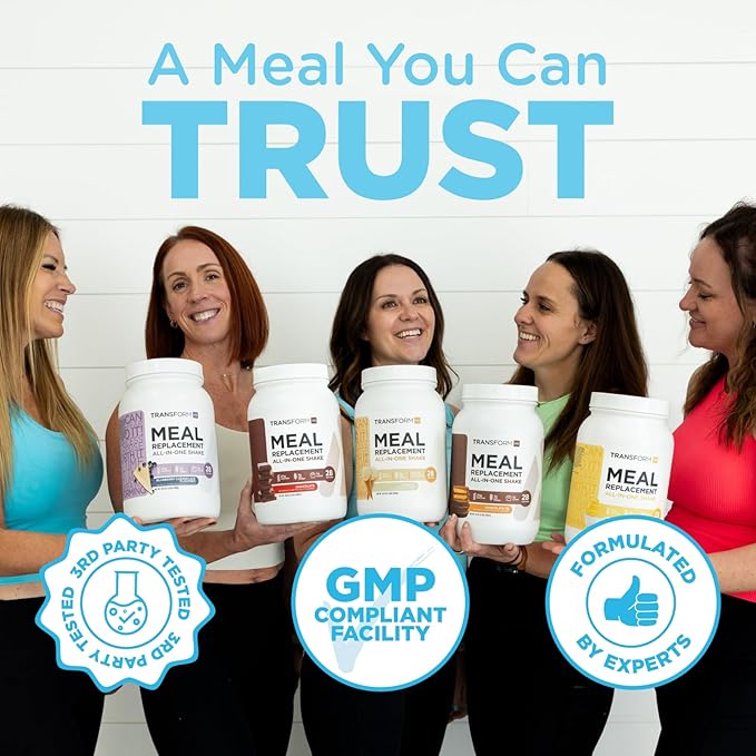 TransformHQ Meal Replacement Shake Powder 28 Servings (Blueberry Cheesecake) - Gluten Free, Non-GMO