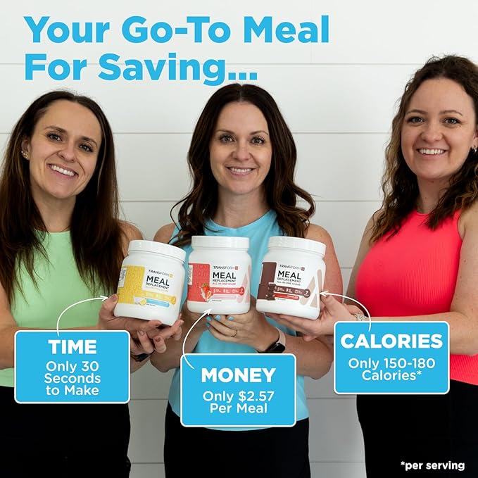 TransformHQ Meal Replacement Shake Powder 7 Servings (Blueberry Cheesecake) - Gluten Free, Non-GMO