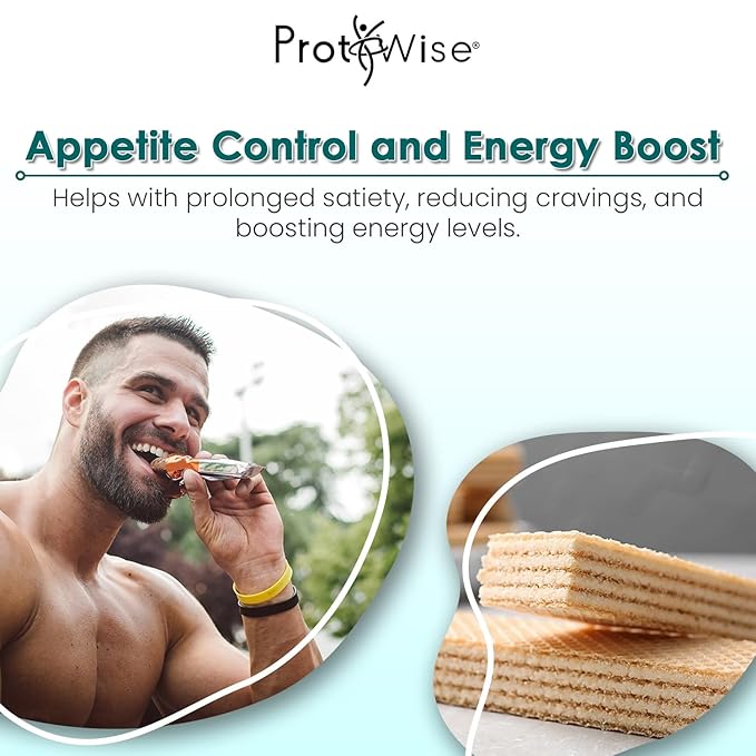 ProtiWise High Protein Wafers | Mocha | 15g Protein Per Serving, Low Carb, Low Sugar, High Fiber Snack | Gluten-Free, Keto-Friendly Diet for Hunger Control & Weight Loss | 5/Box