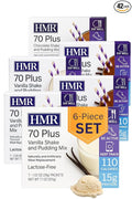 HMR 70 Plus Vanilla + Chocolate Shake & Pudding Mix COMBO | Meal Replacement Powder | Lactose-Free | 15g Protein | Easy to Make | Low Calorie | 42 Single Serving Packets each