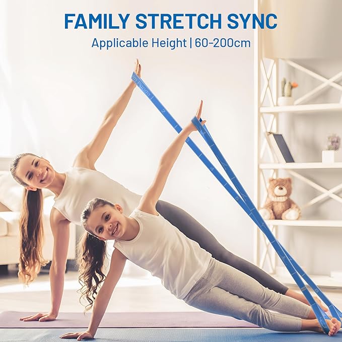 Slim Panda Stretch Strap, Dance Stretch Bands Flexibility, Elastic Yoga Stretching Strap with 9 Loops for Physical Therapy, Pilates, Yoga, Ballet, Gymnastics Stretching Bands for Exercise