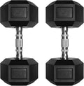 RitFit 5-650 LBS PVC Encased Hex Dumbbell Sets with Optional Rack for Home Gym, Hand weight with Chrome Handle for Strength Training, Workouts
