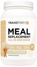 TransformHQ Meal Replacement Shake Powder 28 Servings (Vanilla) - Gluten Free, Non-GMO