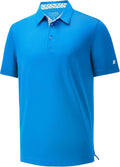 Mens Polo Shirts Short Casual Solid Stylish Dry Fit Performance Designed Collared Golf Polo Shirts for Men