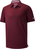 Mens Polo Shirts Short Casual Solid Stylish Dry Fit Performance Designed Collared Golf Polo Shirts for Men