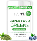 Teami Organic Super Greens Powder for Immunity & Digestion, Non-GMO Greens Superfood Powder to Support Energy, 16 superfood Ingredients, Sugar-Free Veggie Powder for Juice & Smoothie, 32 Servings